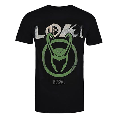 Black - Front - Loki Mens Emblem Cotton T-Shirt