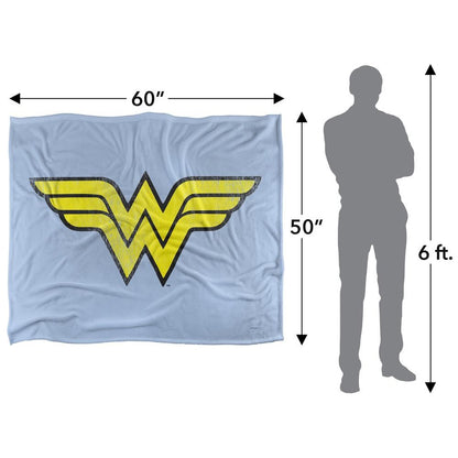 Multicoloured - Pack Shot - Wonder Woman Logo Blanket