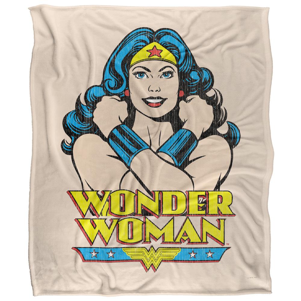 Multicoloured - Back - Wonder Woman Pose Blanket
