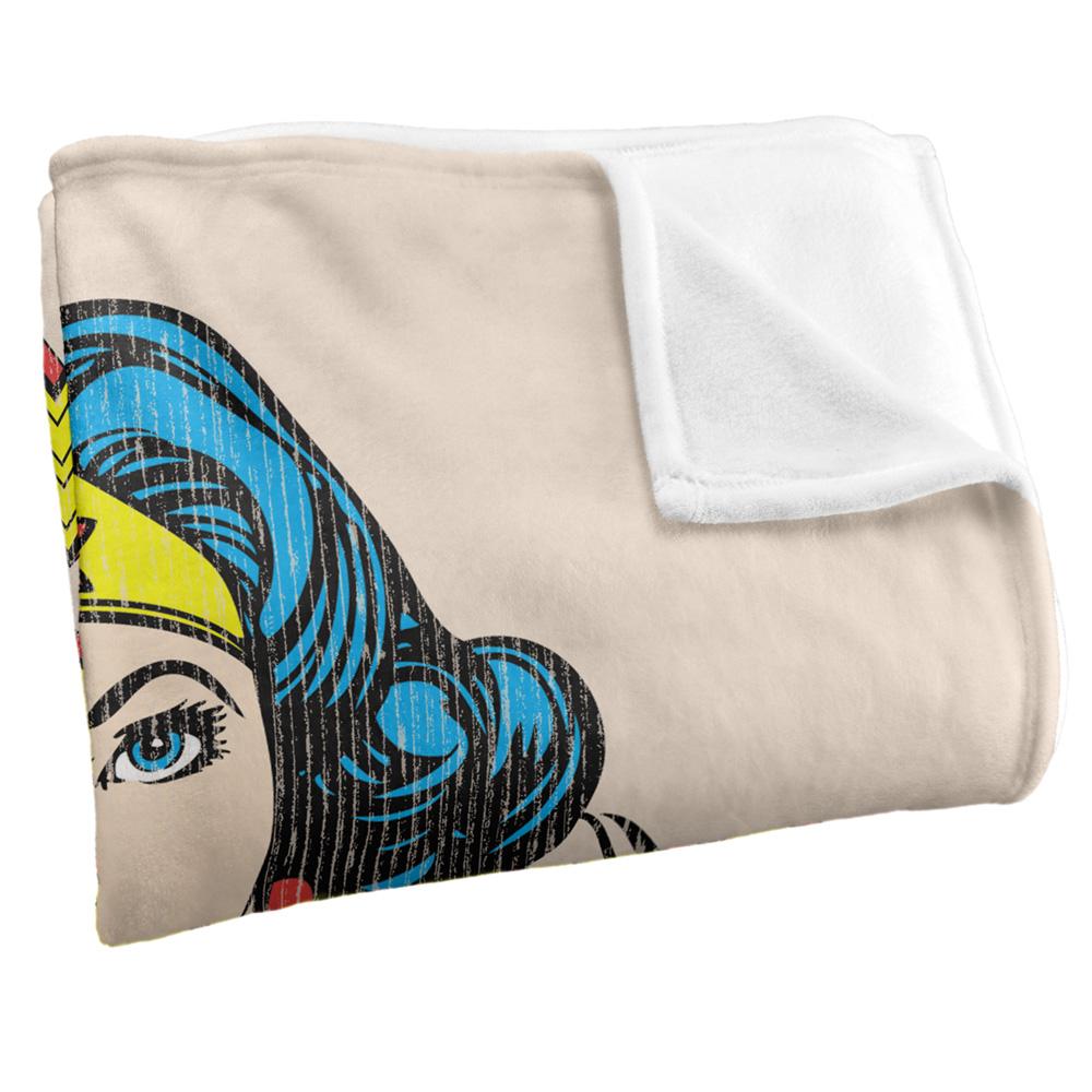 Multicoloured - Side - Wonder Woman Pose Blanket