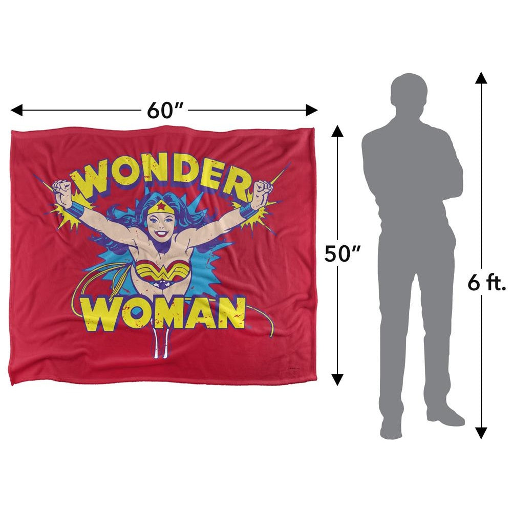 Multicoloured - Pack Shot - Wonder Woman Flying Blanket