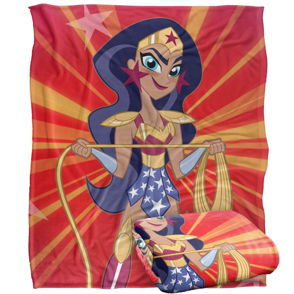 Multicoloured - Front - Superhero Girls Wonder Woman Blanket