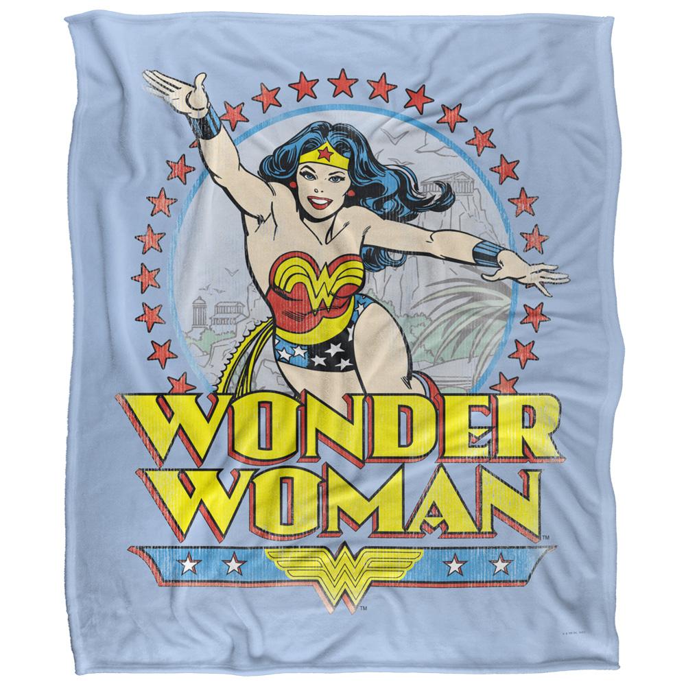 Multicoloured - Back - Wonder Woman Vintage Blanket