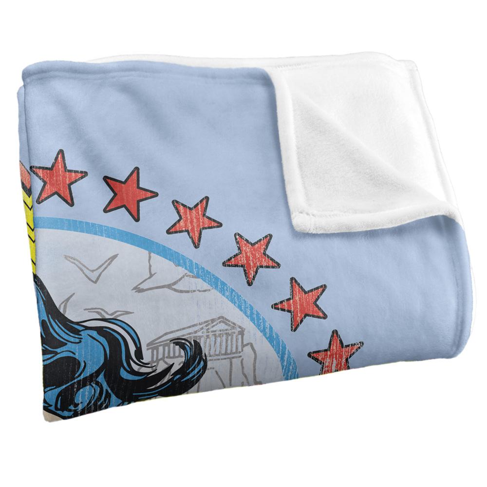 Multicoloured - Side - Wonder Woman Vintage Blanket