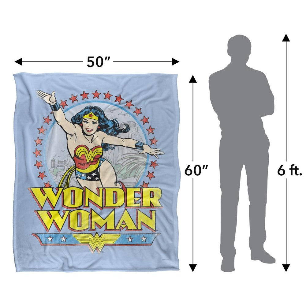 Multicoloured - Pack Shot - Wonder Woman Vintage Blanket