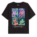 Black - Front - Disney Princess Girls Faces T-Shirt