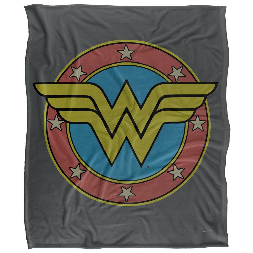 Multicoloured - Back - Wonder Woman Vintage Logo Blanket