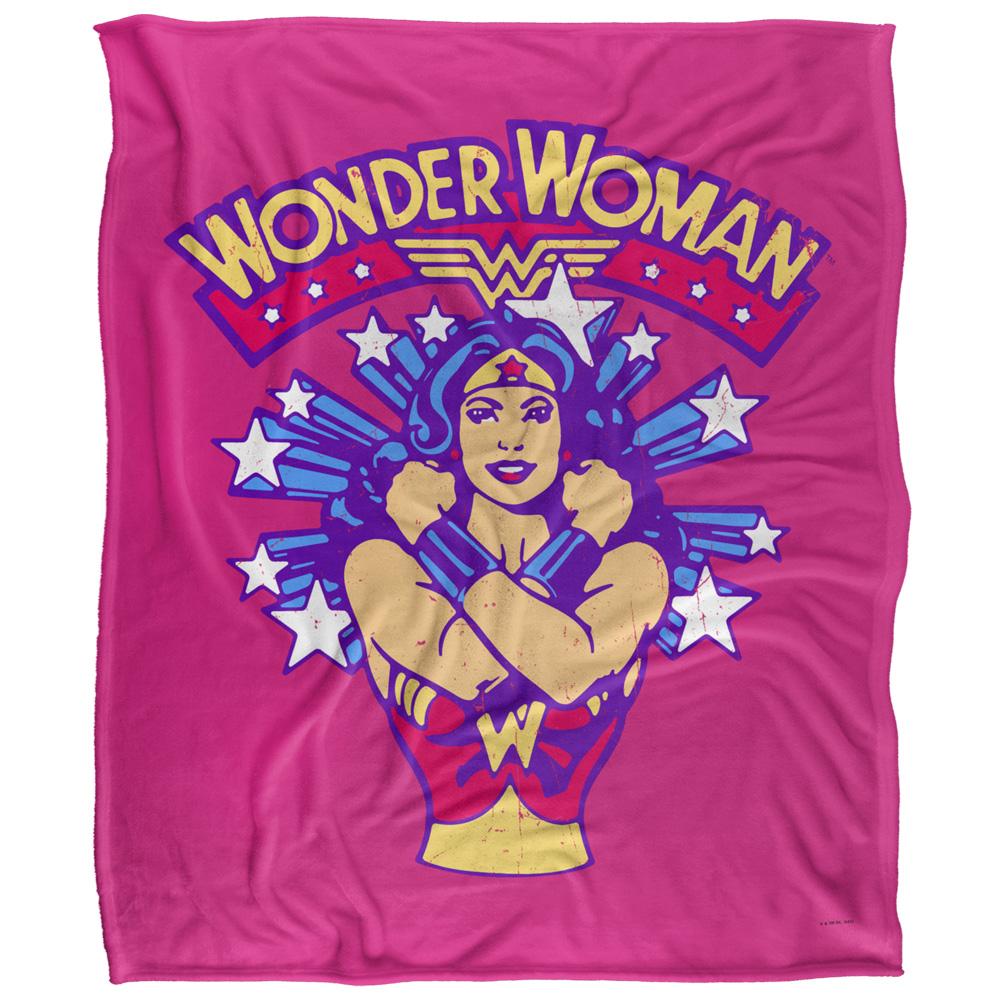 Multicoloured - Back - Wonder Woman Pose Blanket