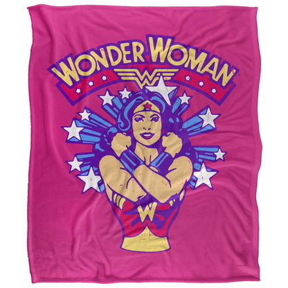 Multicoloured - Back - Wonder Woman Pose Blanket