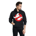 Black - Side - Ghostbusters Mens Distressed Logo Hoodie