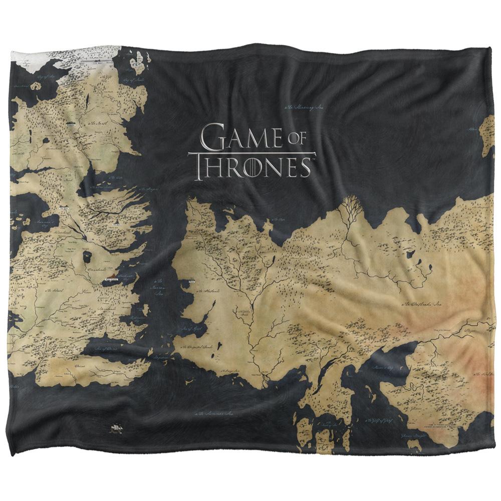 Multicoloured - Front - Game Of Thrones World Map Blanket