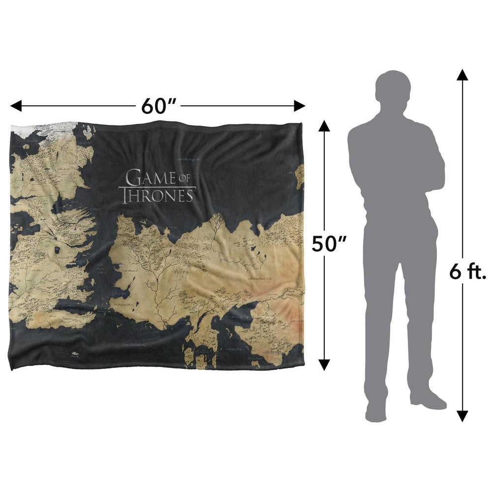 Multicoloured - Pack Shot - Game Of Thrones World Map Blanket