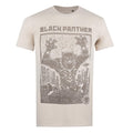 Natural - Back - Black Panther Mens Linocut T-Shirt