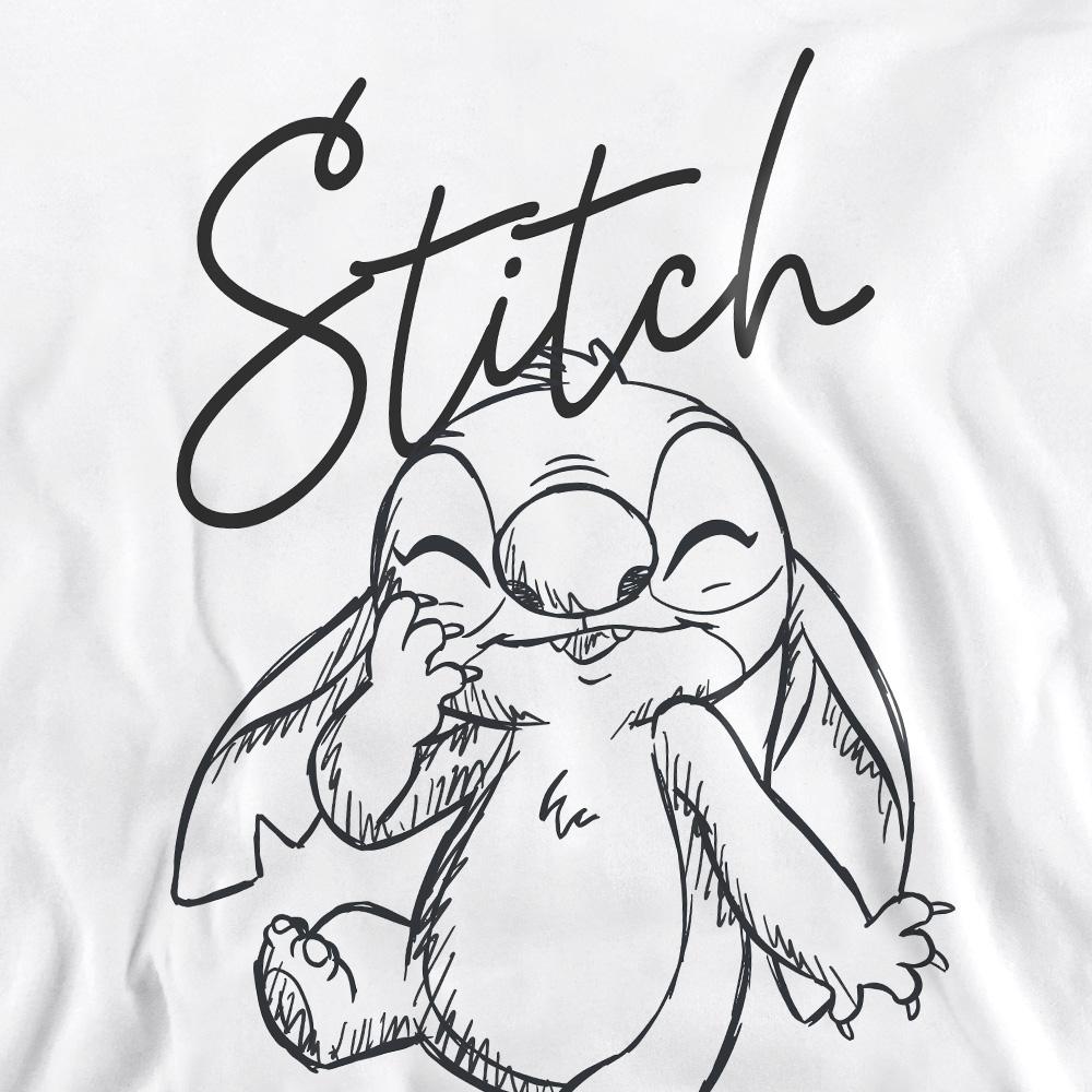 White - Back - Lilo & Stitch Unisex Adult Sketchy Surprise Crew Neck Sweatshirt