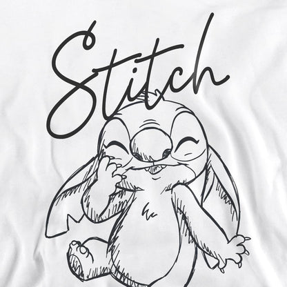 White - Back - Lilo & Stitch Unisex Adult Sketchy Surprise Crew Neck Sweatshirt