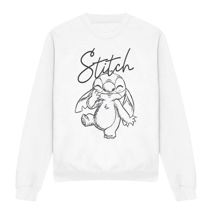 White - Front - Lilo & Stitch Unisex Adult Sketchy Surprise Crew Neck Sweatshirt