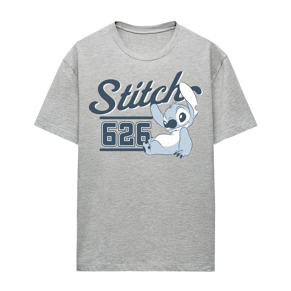 Heather Grey - Front - Lilo & Stitch Womens-Ladies 626 Classic Sports T-Shirt