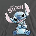 Charcoal - Side - Lilo & Stitch Unisex Adult Colour Me Happy Crew Neck Sweatshirt