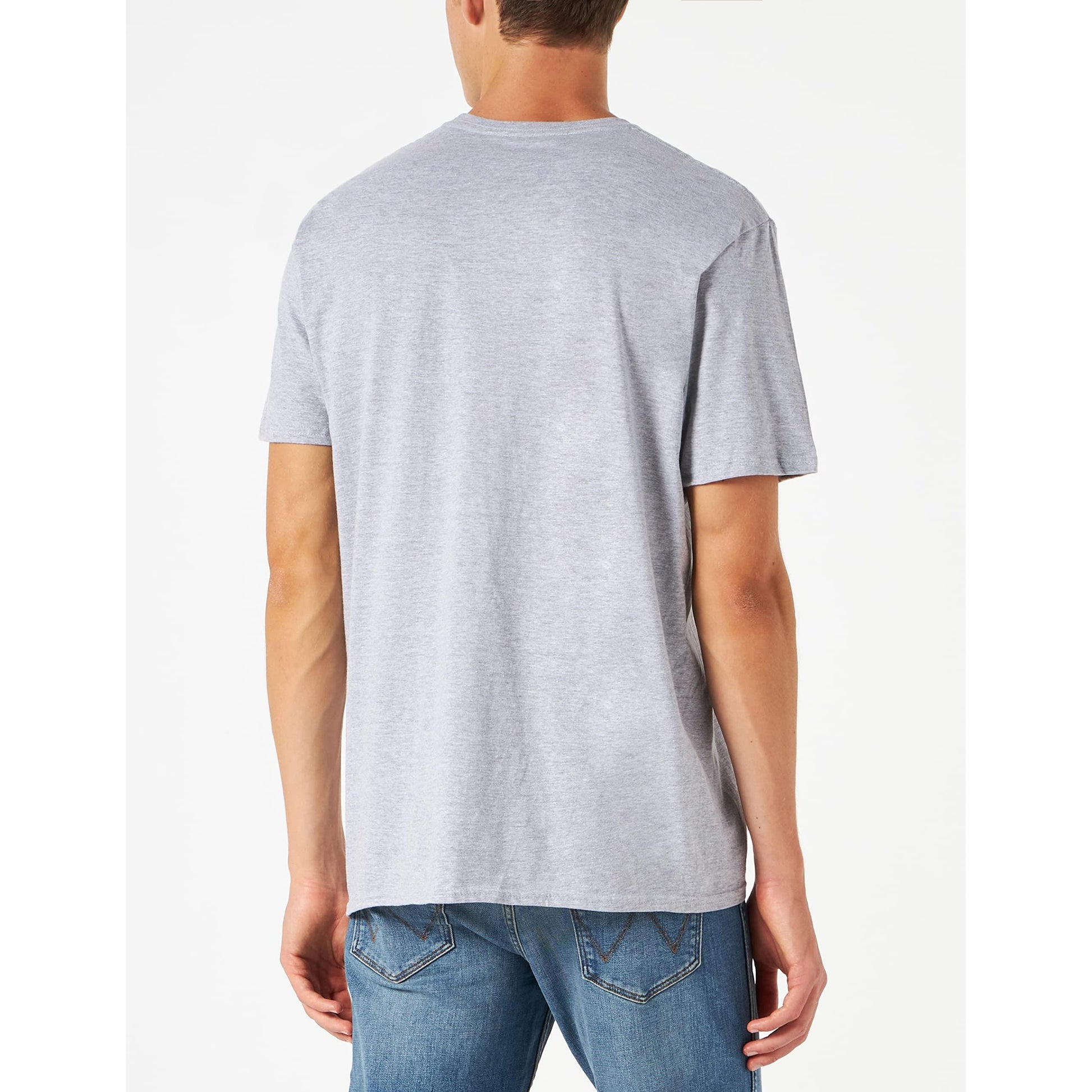Athletic Heather - Pack Shot - NASA Mens Box Logo T-Shirt