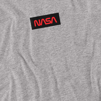 Athletic Heather - Side - NASA Mens Box Logo T-Shirt
