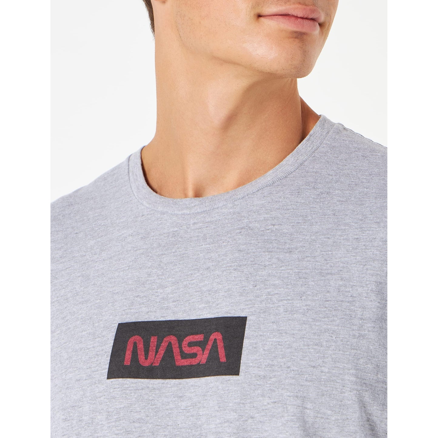 Athletic Heather - Lifestyle - NASA Mens Box Logo T-Shirt
