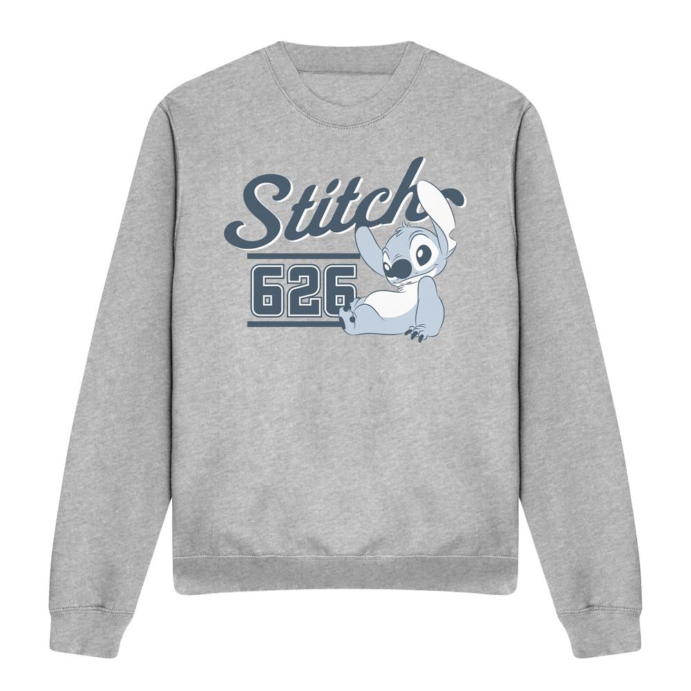 Heather Grey - Front - Lilo & Stitch Unisex Adult 626 Sports Sweatshirt