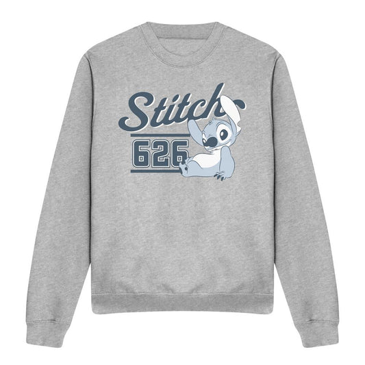 Heather Grey - Front - Lilo & Stitch Unisex Adult 626 Sports Sweatshirt
