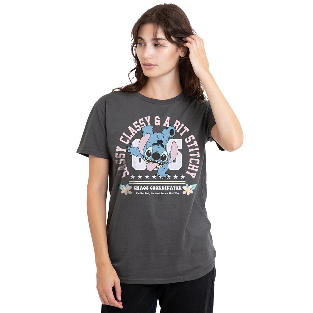 Charcoal - Lifestyle - Lilo & Stitch Womens-Ladies Chaos Coordinator Classic T-Shirt