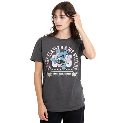 Charcoal - Lifestyle - Lilo & Stitch Womens-Ladies Chaos Coordinator Classic T-Shirt