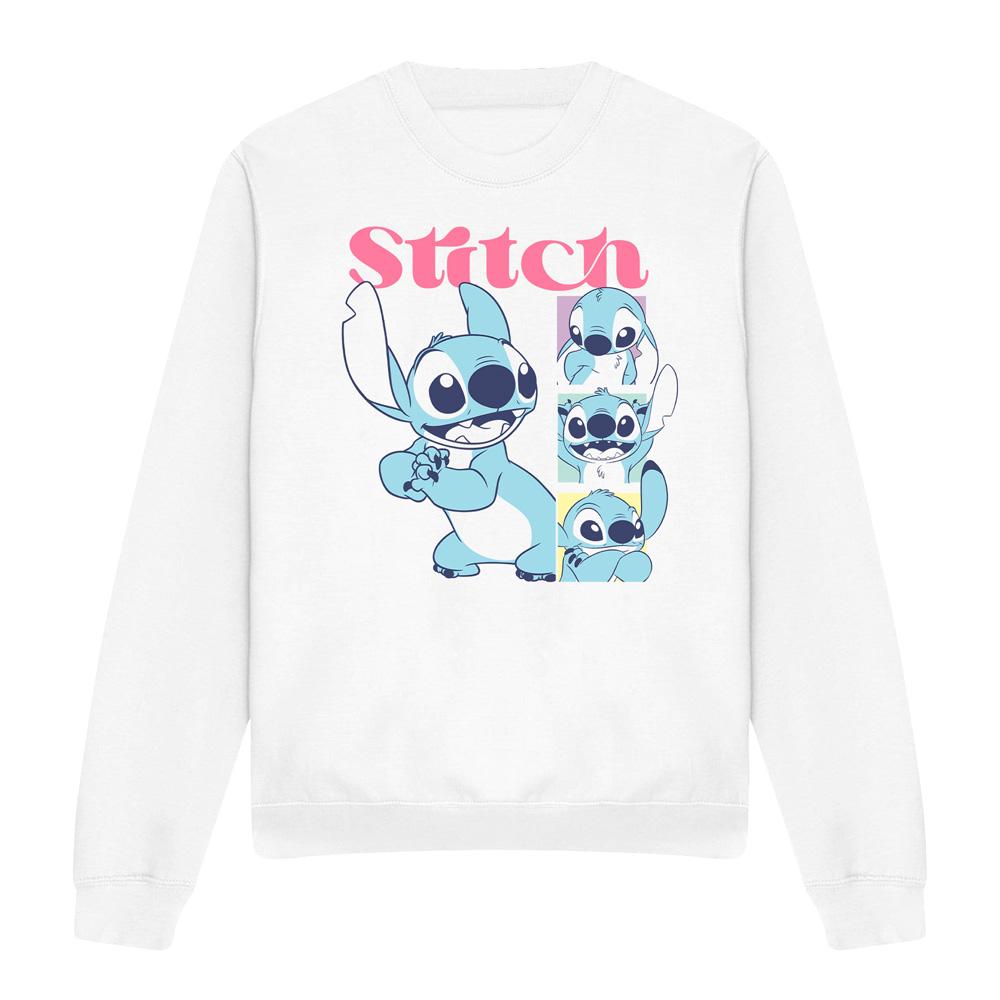 White - Front - Lilo & Stitch Unisex Adult 100 Kisses Sweatshirt