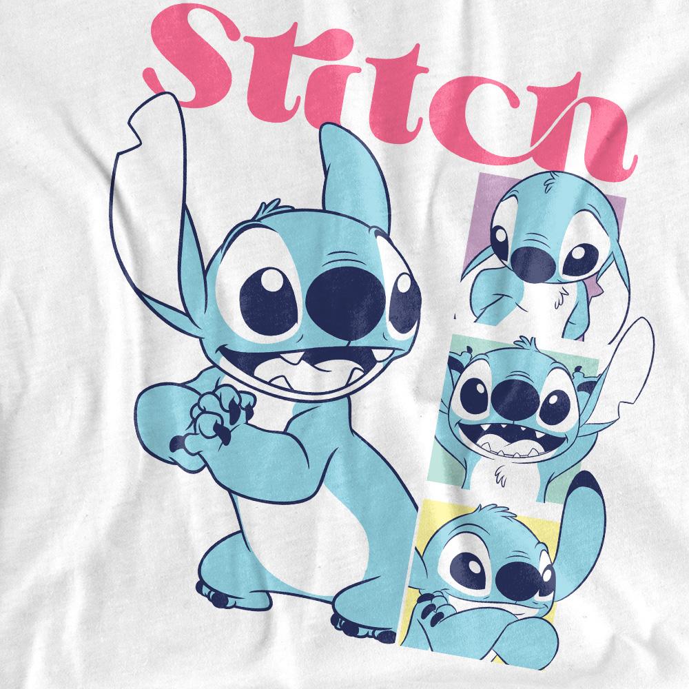 White - Back - Lilo & Stitch Womens-Ladies 100 Kisses Classic T-Shirt