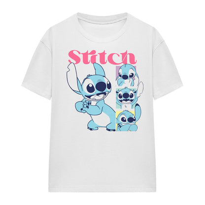 White - Lifestyle - Lilo & Stitch Womens-Ladies 100 Kisses Classic T-Shirt