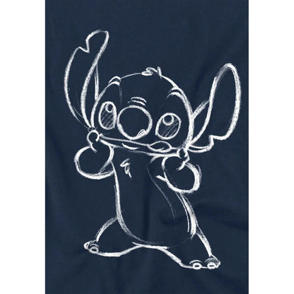 Navy - Lifestyle - Lilo & Stitch Unisex Adult Sketch T-Shirt