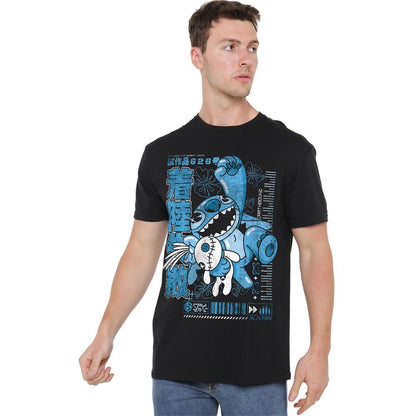 Black - Lifestyle - Lilo & Stitch Unisex Adult Manga Jump T-Shirt