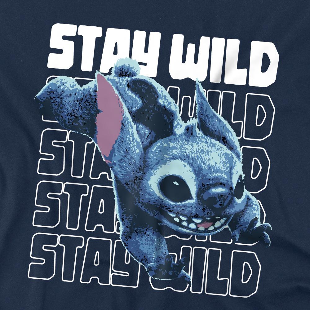 Navy - Side - Lilo & Stitch Boys Stay Wild T-Shirt