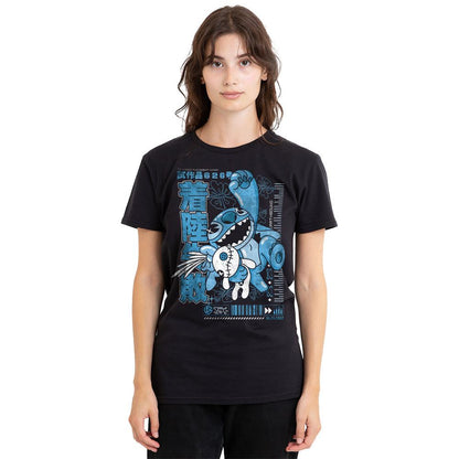 Black - Lifestyle - Lilo & Stitch Womens-Ladies Manga Jump T-Shirt