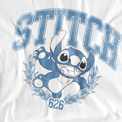 White - Side - Lilo & Stitch Unisex Adult College T-Shirt
