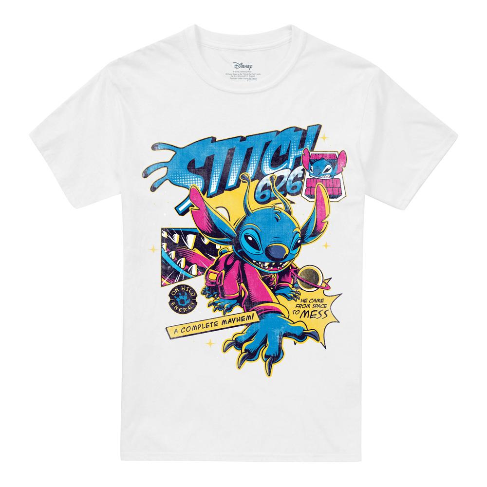 White - Front - Lilo & Stitch Unisex Adult 626 Comic T-Shirt