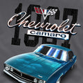 Charcoal Grey - Side - Chevrolet Unisex Adult 1967 Camaro Classic T-Shirt