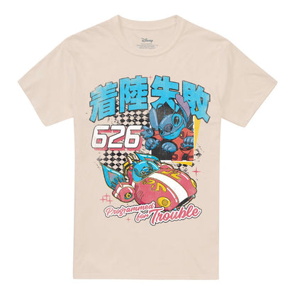 Natural - Front - Lilo & Stitch Unisex Adult Manga Race T-Shirt