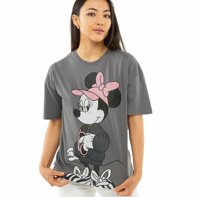 Disney Womens Ladies Sassy Minnie Mouse Oversized T Shirt Discounts on great Brands