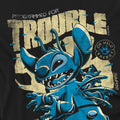 Black - Side - Lilo & Stitch Unisex Adult Trouble Comic T-Shirt