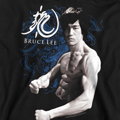 Black - Side - Bruce Lee Unisex Adult Stance Dragon Sweatshirt