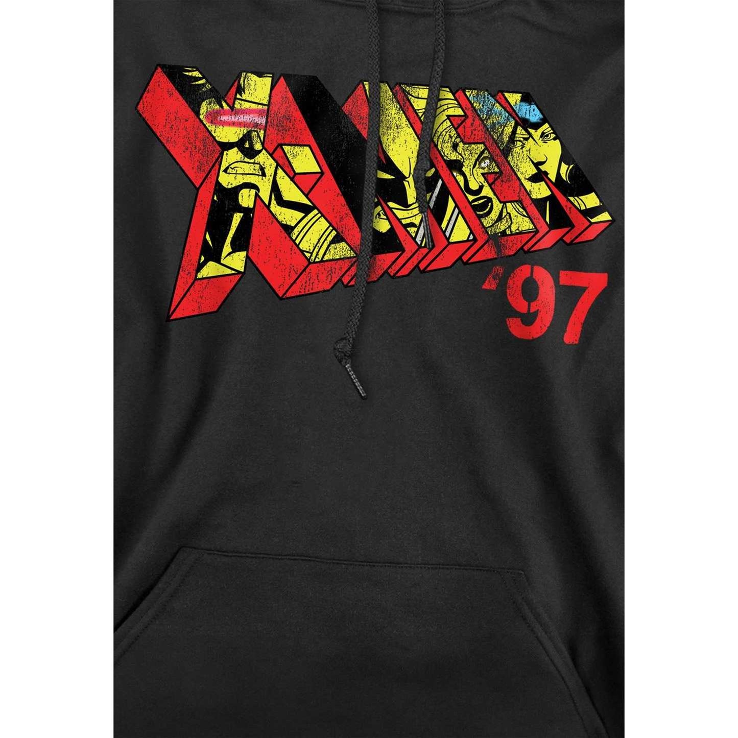 Athletic Heather - Side - X-Men 97 Unisex Adult Comic Logo Hoodie