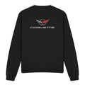 Black - Front - Corvette Unisex Adult Corvette Modern Emblem Sweatshirt