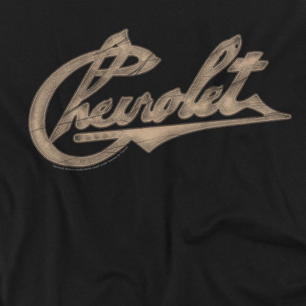 Black - Pack Shot - Chevrolet Unisex Adult Chevy Script T-Shirt