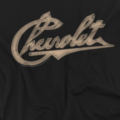 Black - Pack Shot - Chevrolet Unisex Adult Chevy Script T-Shirt