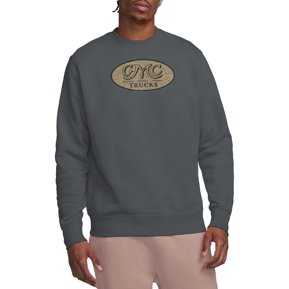 Charcoal - Side - GMC Unisex Adult Vintage Logo Sweatshirt