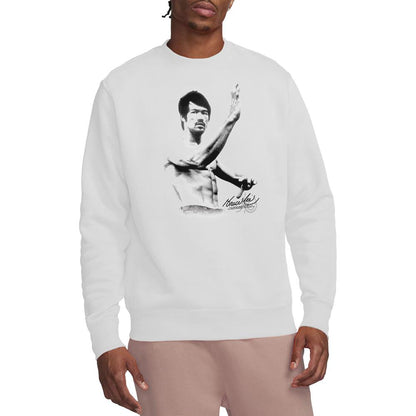 White - Lifestyle - Bruce Lee Unisex Adult Serenity Sweatshirt