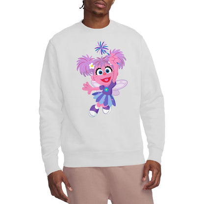 White - Lifestyle - Sesame Street Unisex Adult Furry Friends Forever! Abby Cadabby Sweatshirt